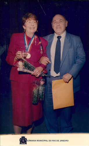 Medalha Pedro Ernesto: Bella Jozef e Deputado Gerson Berger